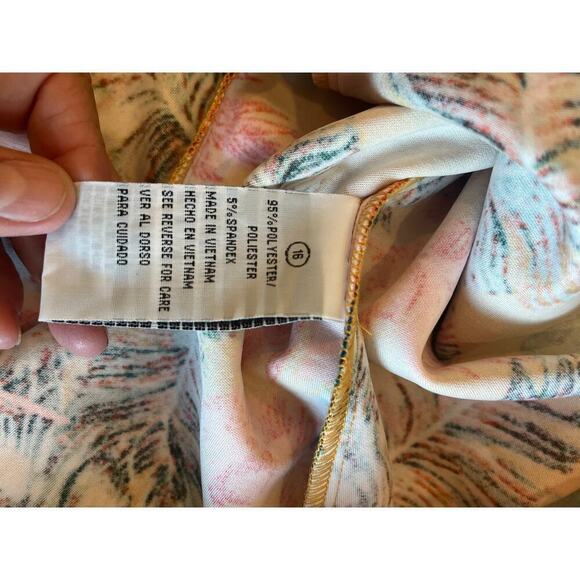 Shelby & Palmer Dress Women 16 Floral Tropical Travel Cruise Dinner Classy Event - Picture 7 of 9